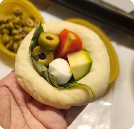 בצק עם ירקות